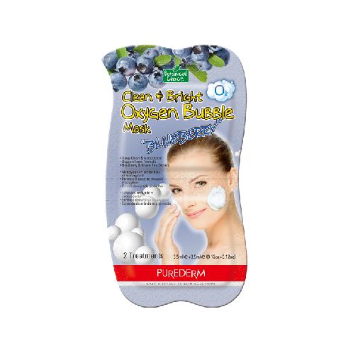PUREDERM Clean&Bright Oxygen Bubble Mask - Blueberry